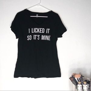 Black basic logo T-shirt